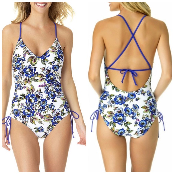 SOLD NEW A.N.A Swimsuit One piece Floral Print M - Picture 9 of 9
